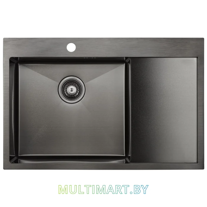 Кухонная мойка Paulmark Atlan PM217851-GML (вороненая сталь)